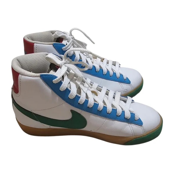 Nike Blazer Mid 77 Limited Edition Multicolor Mismatch Leather Sneakers - Picture 4 of 9